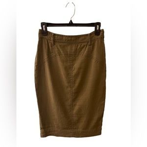 DIANNE von FUSTENBURG Olive Drab Green Pencil Skirt Size 6